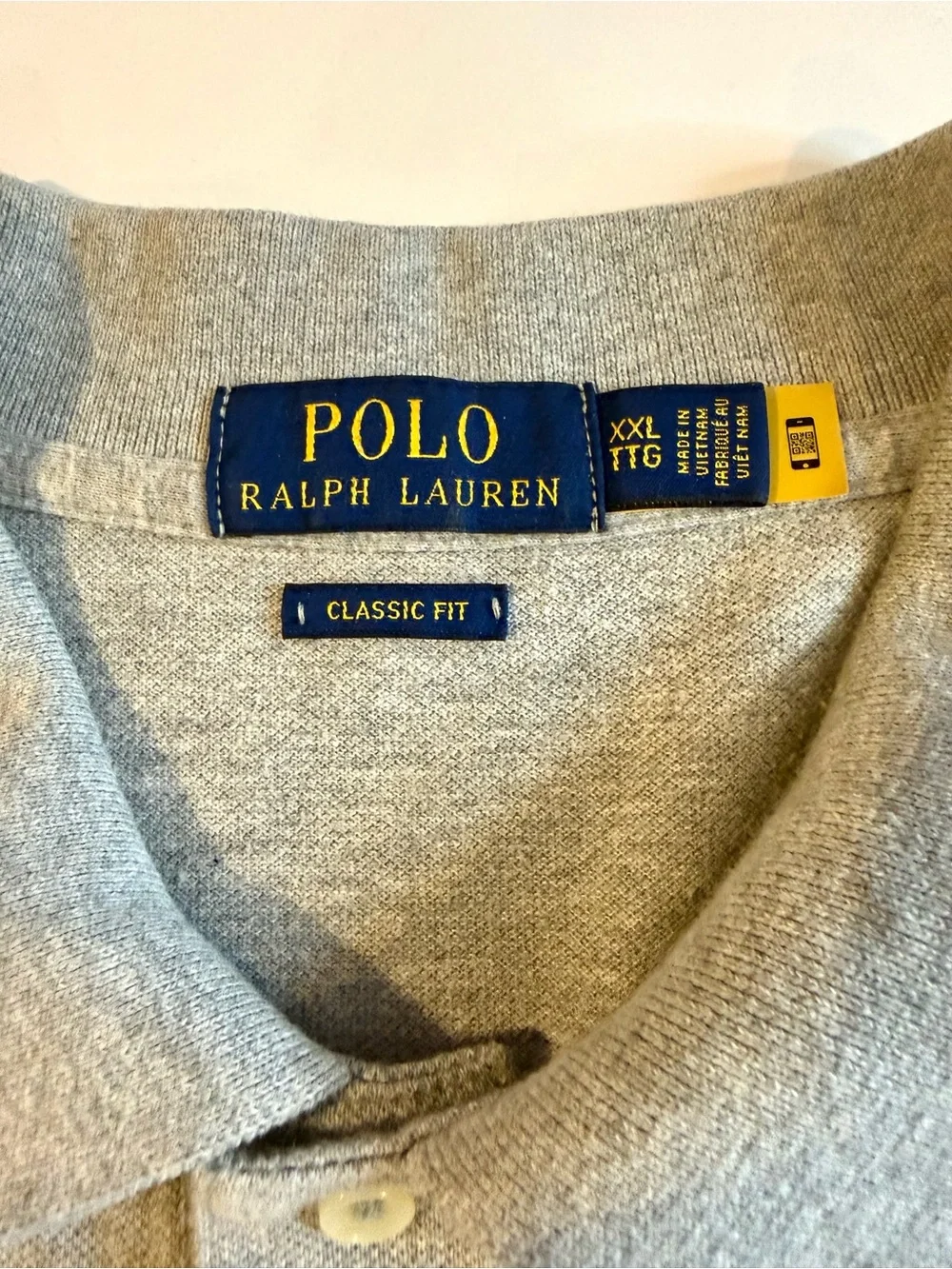 Polo Ralph Lauren Long Sleeve Polo Shirt Men's Size XXL Classic Fit Gray